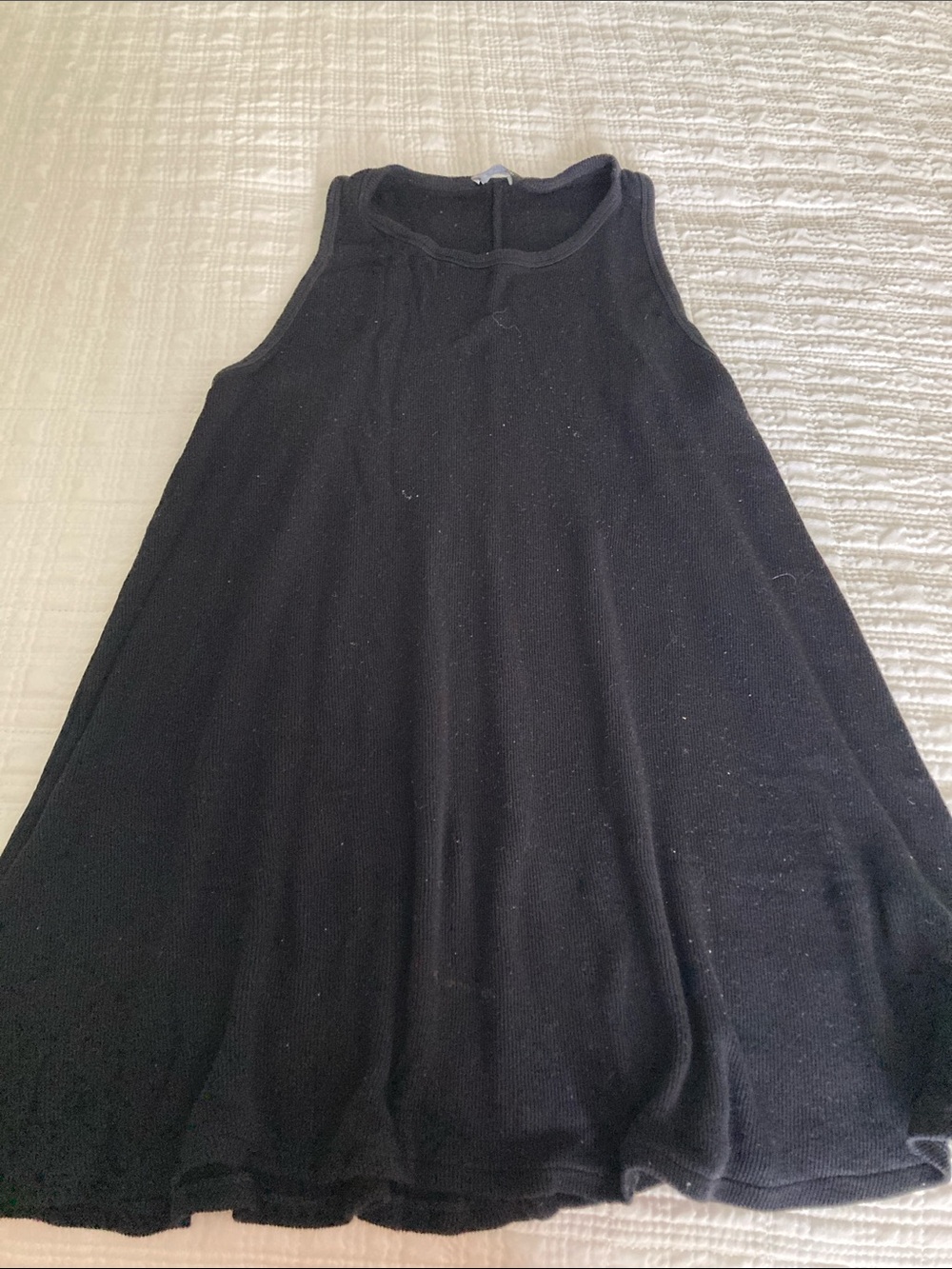 Zara Black Ribbed Sleeveless Top